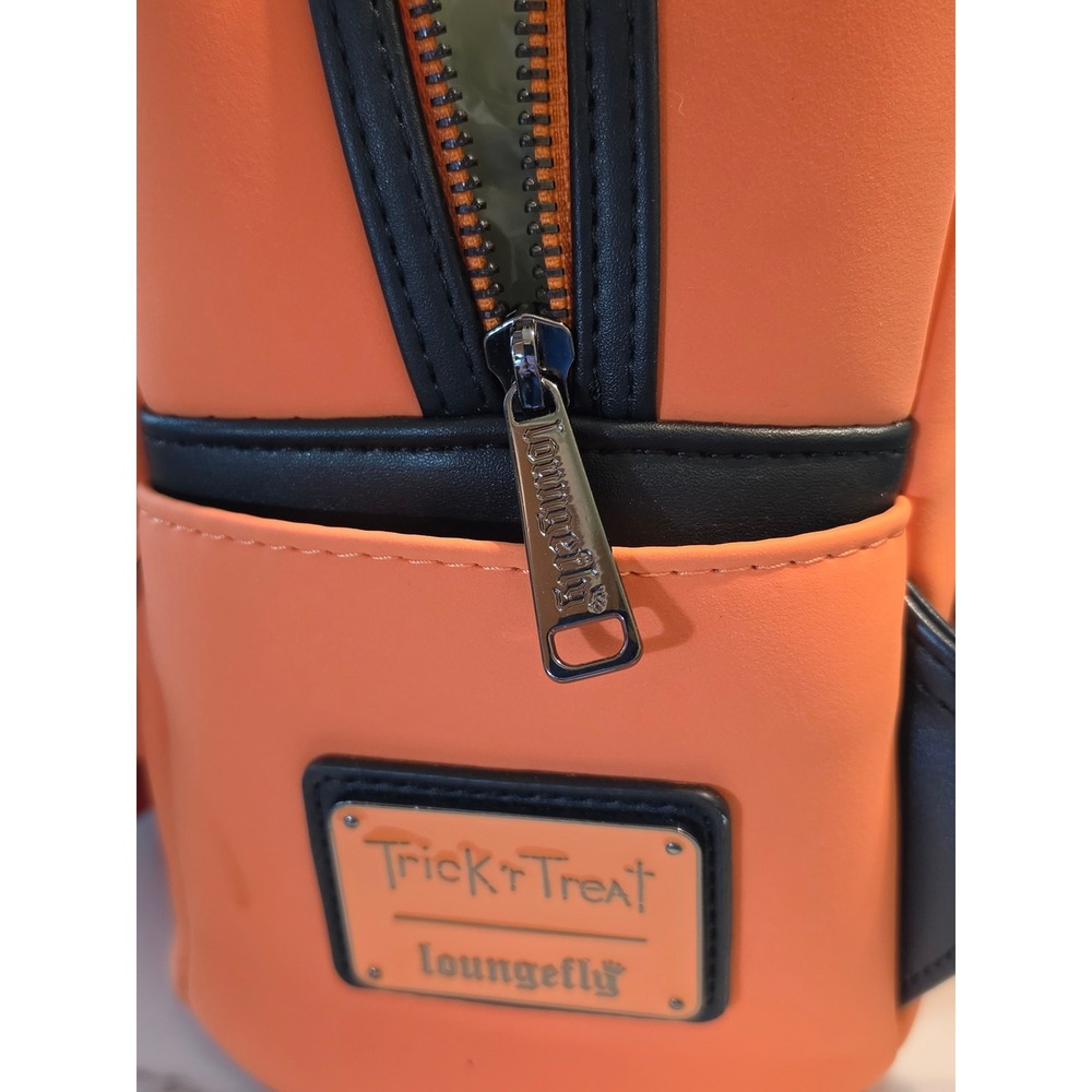 Loungefly Trick r Treat Sam Light Up Mini Backpack Orange Horror Movie Bag NEW - Picture 7 of 8